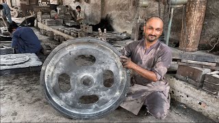 Process of Making Weight Pulley for Thresher Machine | Factory Metal Recycling Process