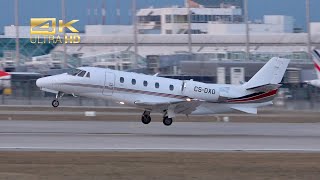 Cessna 560XL Citation XLS from NetJets CS-DXO departure at Munich Airport MUC EDDM