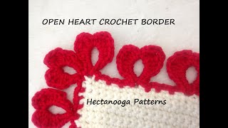 CROCHET OPEN HEART BORDER