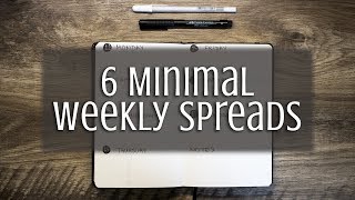 6 Minimal Weekly Spreads for your Bullet Journal