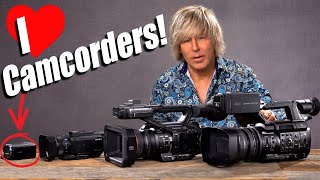 Big camcorders vs small camcorders Sony CX405 Panasonic VX981 Z90V JVC 500