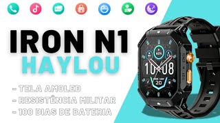 Lançamento Haylou Iron N1 - Smartwatch Ultra com tela amoled Gigante e resistência Militar!