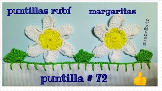 puntilla # 72 margaritas puntillas rubí