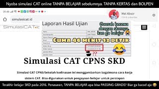 Coba Simulasi CAT Online Gratis | SKD CPNS