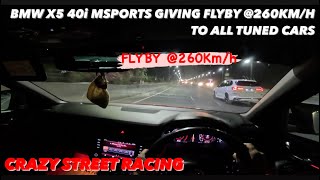 Bmw X5 40i Msports Giving Flyby @260km/h To All Tuned Cars | Vrs 245 , Mk3  ,BMW Crazy Street Racing