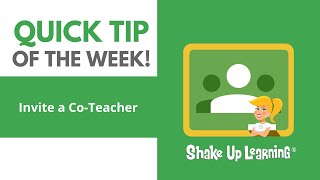 Google Classroom Tip: Invite a Co-Teacher