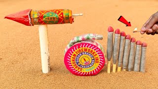 Diwali Ground Chakkar and Rocket Amazing Experiment with Crackers and Matchstick 😱