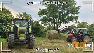 Sianokiszonka✔️▶️Owijanie i układanie bel!🔥Same roller 50&Claas axos 310&??🔥🔔Agro Dopiewo Team