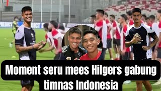 Moment seru mees Hilgers dengan rekan-rekan di timnas Indonesia