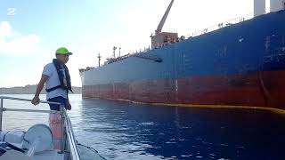 Pinoy Malta Offshore: Deploying of an OIL SPILL BOOMS to an 185-meter tanker ship.#pinoyineurope