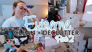 EXTREME Clean and Declutter with Me Part 2 | Cleaning Organizing and Decluttering