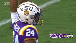 Derek Stingley Jr  Full Highlights LSU vs Northwestern St || 9.14.19 || Lockdown 🔒