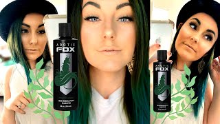 i dyed my hair green for the first time #arcticfox #phantomgreen