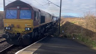 Trains at Wallyford station 24/2/24