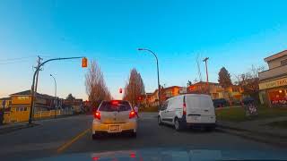 Driving in Vancouver, BC, Canada , April 2021