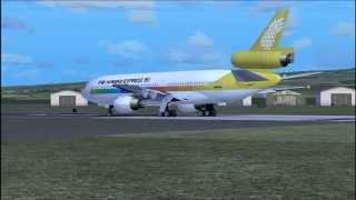 FSX - DC-10-10 - CF6-6 turbofan engine sounds - xviews