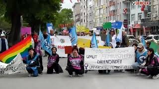 EDİRNE'DE 1MAYIS:ÜNİVERSİTELİ ÖĞRENCİLERDEN İSYAN KOŞUSU