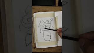 Easy Charcoal Drawing | Rose Drawing in Charcoal | Draw In