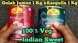 Haldiram's Gulab Jamun & Rasgulla Combo 1 Kg X 2 Tin unboxing & review | price |