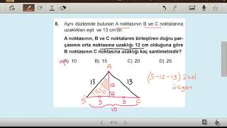 MEB Kazanım  testleri (Dik Üçgen)