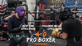 Amazing TIMING! UNDEFEATED San Diego Boxer Spars For Upcoming Fight!