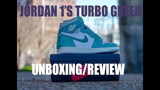 JORDAN 1'S TURBO GREEN UNBOXING/REVIEW