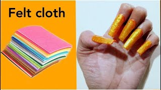 How To Make Fake Nails Using Felt Cloth | Diy Fake Nails with Felt Cloth | Easy nails | Diy Works