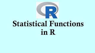 R programming - Statistical functions in R #rprogramming