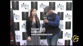 Susan Bell accepts an award, and Ray McDermott represents Film Radar at Bleedfest