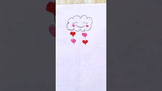 DRAWING A CUTE CLOUD WITH MY BOTH HANDS - İKİ ELİMLE SEVİMLİ BULUT ÇİZİYORUM #satisfying #short