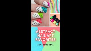 Simple Abstract Nail Art Tutorial | Trendy Nails 2021 #shorts