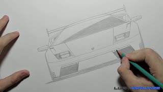 Como desenhar uma Lamborghini Diablo (Passo a passo)