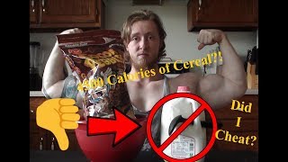 40oz CEREAL CHALLENGE 4500+Calories MAN VS CEREAL *SPOILER* I HATE MILK NOW