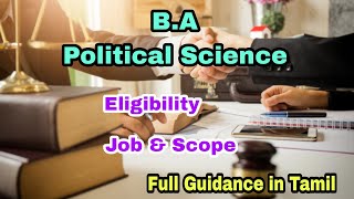 B.A Political Science Course Details in Tamil | Job and Scope |