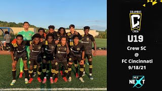 U19 Crew SC Academy @ FC Cincinnati | FULL GAME (MLS Next) - 9/18/21