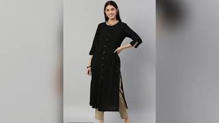 Elegant Work Wear Cotton Kurta With Palazzo