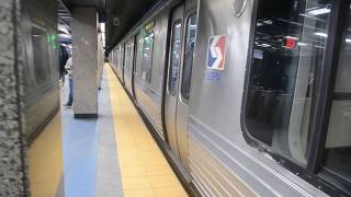 SEPTA - A & B Train:  Market-Frankford-Line at 13th street station Westbound and Eastbound