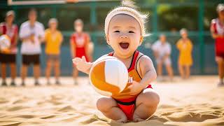 Latest Children's Songs - Baby Playing Volleyball - Best Children's Songs About Sports