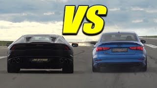 AUDI RS3 **700hp** vs LAMBORGHINI HURACAN.. RS3 WON?😱