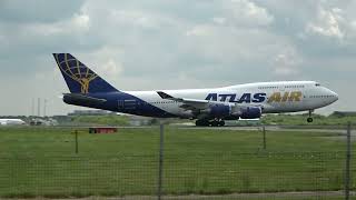 Atlas Air Boeing 747 arriving at London Stansted 6th June 2024. #b747400 #stanstedairport #atlasair