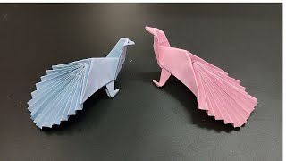 Peacock Paper Craft | Easy Paper Craft Of Peacock For | Step By Step Peacock Craft Activity