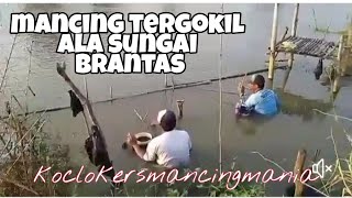 Streike tergokil mancing di sungai brantas