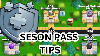 Spend wisely your season pass in Clash of Clans