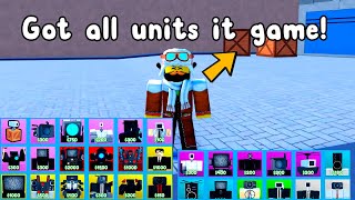 I Got All Units  In Toilet Tower Defense Roblox!