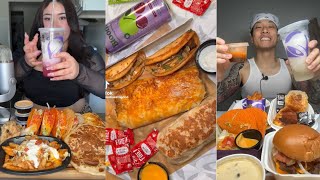 1 HOUR Tiktok Mukbang compilation part-69| taco bell , burritos and more