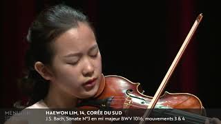 Haewon Lim performs Bach's Sonata No  3 in E Major, BWV 1016