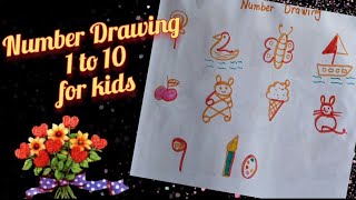 Numbers Drawing 1 to 10 for kids |Fun with Numbers