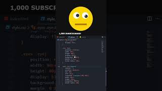 Animated Eyes Follow Cursor!🧿 Javascript #shorts #javascript #css