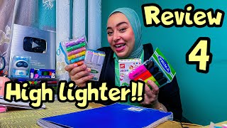 ريفيو لـ 4 انواع هاي لايتر ✨🌸.. Highlighter Pens