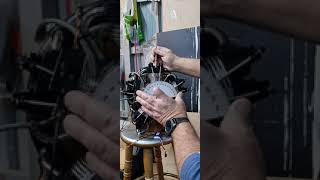 Checking the ignition timing on a 260cc UMS 5 Cylinder radial engine